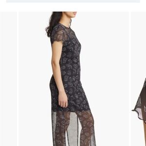 Dressed in LALA Black Mesh Zodiac  Dress